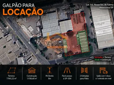 Galpão/Depósito/Armazém para alugar, 2000m² no Industrial Nossa Senhora de Fátima 2.ª Parte, Americana