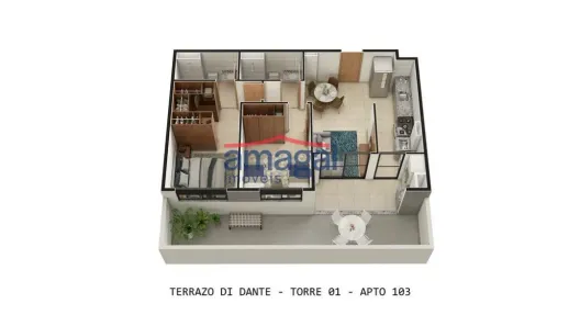 Apartamento com 2 Quartos à venda, 18m² no Palmeiras de São José, São José dos Campos