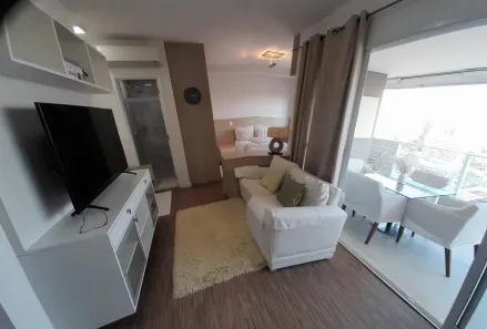 Apartamento com 1 Quarto para alugar, 40m² no Cidade Monções, São Paulo