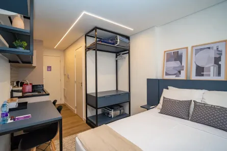 Apartamento com 1 Quarto para alugar, 17m² no Centro, Curitiba