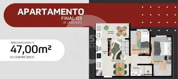 Apartamento com 2 Quartos à venda, 47m² no Jardim Vila Formosa, São Paulo