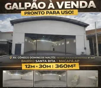 Galpão/Depósito/Armazém à venda, 360m² no Santa Rita, Macapá