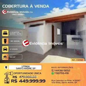 Cobertura com 2 Quartos à venda, 100m² no Vila Metalúrgica, Santo André