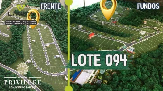 Lote/Terreno à venda, 610m² no Ponta Aguda, Blumenau