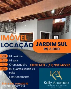 Casa com 3 Quartos para alugar, 120m² no Jardim Sul, São José dos Campos
