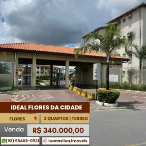 Apartamento com 3 Quartos à venda, 52m² no Flores, Manaus