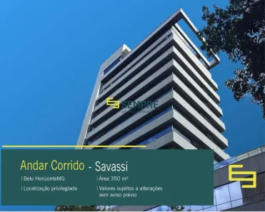 Sala Comercial para alugar, 350m² no Savassi, Belo Horizonte