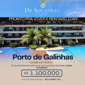 Apartamento com 2 Quartos à venda, 53m² no Maracaipe, Ipojuca