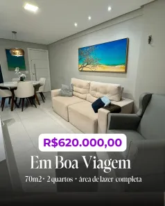 Apartamento com 2 Quartos à venda, 70m² no Boa Viagem, Recife