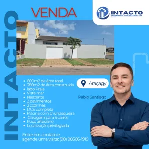 Sobrado com 3 Quartos à venda, 380m² no Araçagy, São José de Ribamar