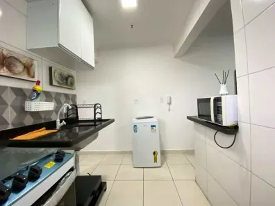 Apartamento com 1 Quarto para alugar, 37m² no Boqueirão, Praia Grande