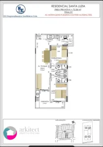 Apartamento com 2 Quartos à venda, 73m² no Aviação, Praia Grande