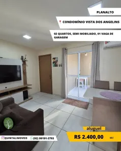 Apartamento com 2 Quartos para alugar, 45m² no Planalto, Manaus