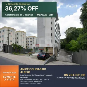 Apartamento com 3 Quartos à venda, 68m² no Novo Aleixo, Manaus