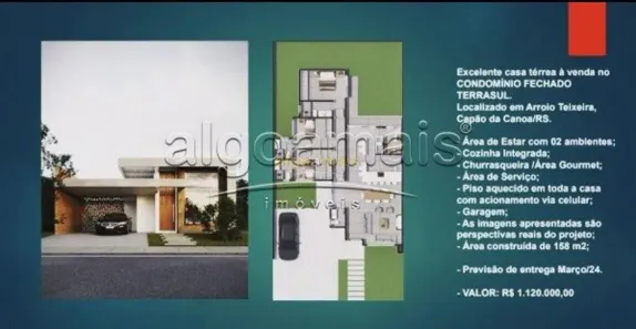 Casa de Condomínio com 3 Quartos à venda, 158m² no , Capão da Canoa