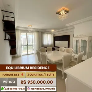 Apartamento com 3 Quartos à venda, 109m² no Parque 10 de Novembro, Manaus