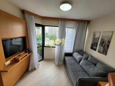 Flat com 1 Quarto para alugar, 48m² no Cidade Monções, São Paulo