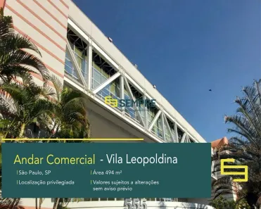 Sala Comercial para alugar, 495m² no Jardim Humaitá, São Paulo