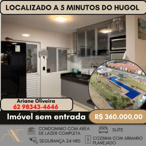 Casa de Condomínio com 2 Quartos à venda, 60m² no Fazenda São Domingos, Goiânia
