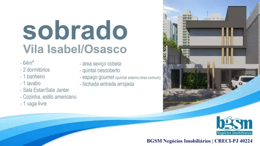 Casa de Condomínio com 2 Quartos à venda, 64m² no Pestana, Osasco