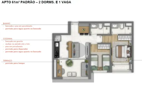 Apartamento com 2 Quartos à venda, 61m² no Vila Clementino, São Paulo