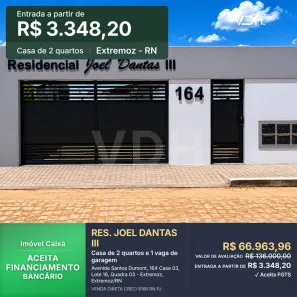 Casa de Condomínio com 2 Quartos à venda, 60m² no , Extremoz
