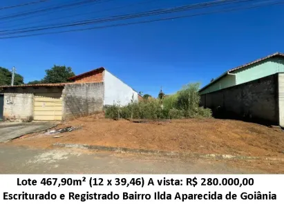 Lote/Terreno à venda, 467m² no Ilda, Aparecida de Goiânia