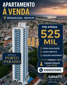 Apartamento com 3 Quartos à venda, 64m² no Encruzilhada, Recife