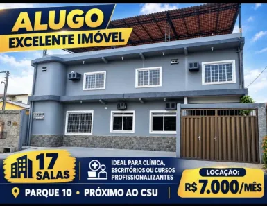 Prédio Comercial com 17 Quartos para alugar, 600m² no Parque 10 de Novembro, Manaus