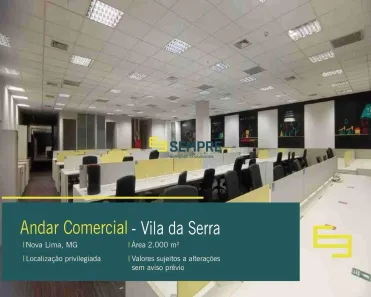 Sala Comercial para alugar, 2000m² no Vila da Serra, Nova Lima