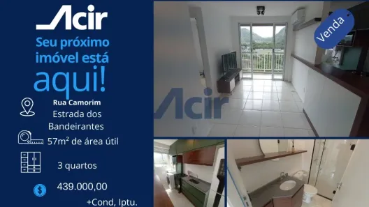 Apartamento com 3 Quartos à venda, 60m² no Camorim, Rio de Janeiro