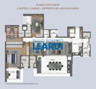 Apartamento com 4 Quartos à venda, 185m² no Santo Amaro, São Paulo