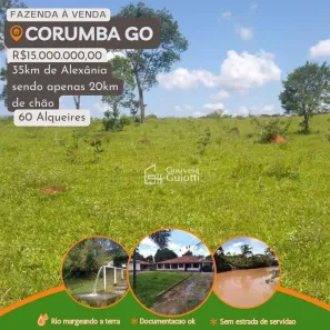 Fazenda/Sítio com 3 Quartos à venda, 2904000m² no Abadiânia, Abadiânia