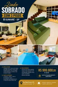 Sobrado com 3 Quartos à venda, 200m² no Vila Menuzzo, Sumaré