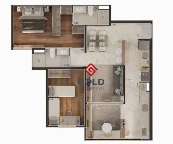 Apartamento com 2 Quartos à venda, 71m² no Rudge Ramos, São Bernardo do Campo
