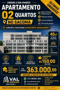 Apartamento com 2 Quartos à venda, 40m² no Sacomã, São Paulo