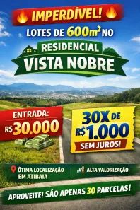 Lote/Terreno à venda, 600m² no Centro, Atibaia