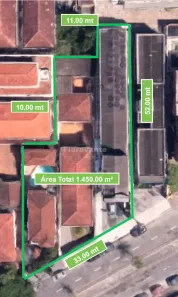 Lote/Terreno à venda, 1450m² no José Menino, Santos