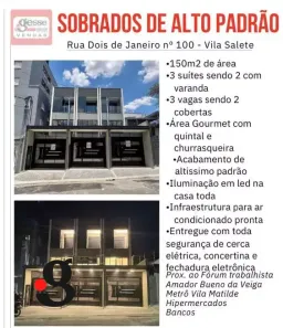 Sobrado com 3 Quartos à venda, 150m² no Vila Salete, São Paulo