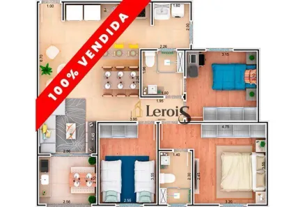 Apartamento com 3 Quartos à venda, 87m² no Vila Nova, Itu