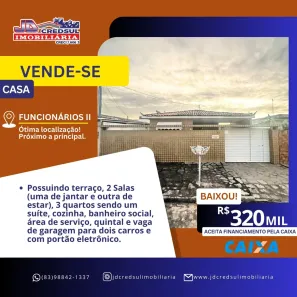Casa com 3 Quartos à venda, 120m² no Funcionários, João Pessoa