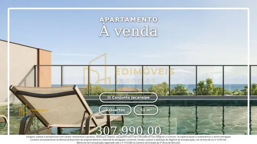 Apartamento com 2 Quartos à venda, 51m² no Conjunto Jacaraípe, Serra