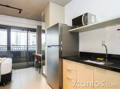 Apartamento com 1 Quarto para alugar, 25m² no Santo Amaro, São Paulo