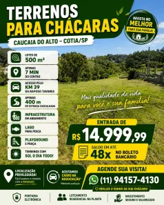 Lote/Terreno à venda, 500m² no Centro (Caucaia do Alto), Cotia