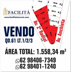 Lote/Terreno à venda, 1558m² no Cardoso Continuação, Aparecida de Goiânia