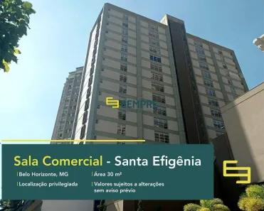 Sala Comercial à venda, 30m² no Santa Efigênia, Belo Horizonte