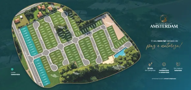 Lote/Terreno à venda, 250m² no Residencial Amsterdam, Holambra