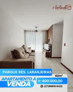 Apartamento com 2 Quartos à venda, 58m² no Parque Residencial Laranjeiras, Serra
