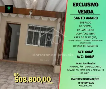 Sobrado com 2 Quartos à venda, 60m² no Santo Amaro, São Paulo