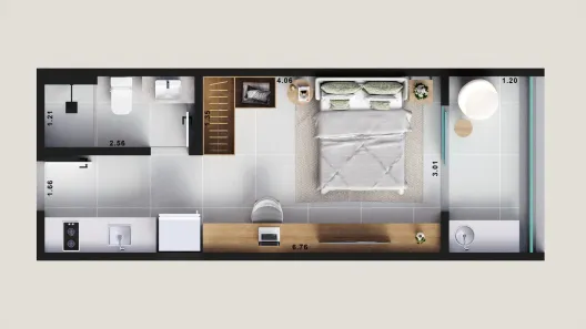 Apartamento com 1 Quarto à venda, 27m² no São Mateus, Juiz de Fora